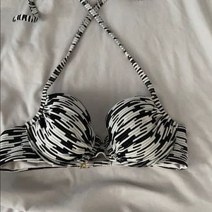 Black and white print bikini top - vs